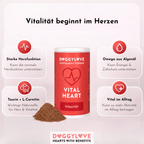 Vital Heart Pulver Detailansicht – DoggyLove Nahrungsergänzung für ein starkes Hundeherz